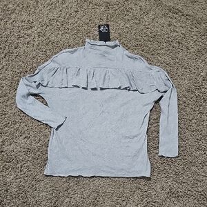NWT Chaser Ruffle Stretch Turtleneck Top Medium Longsleeve